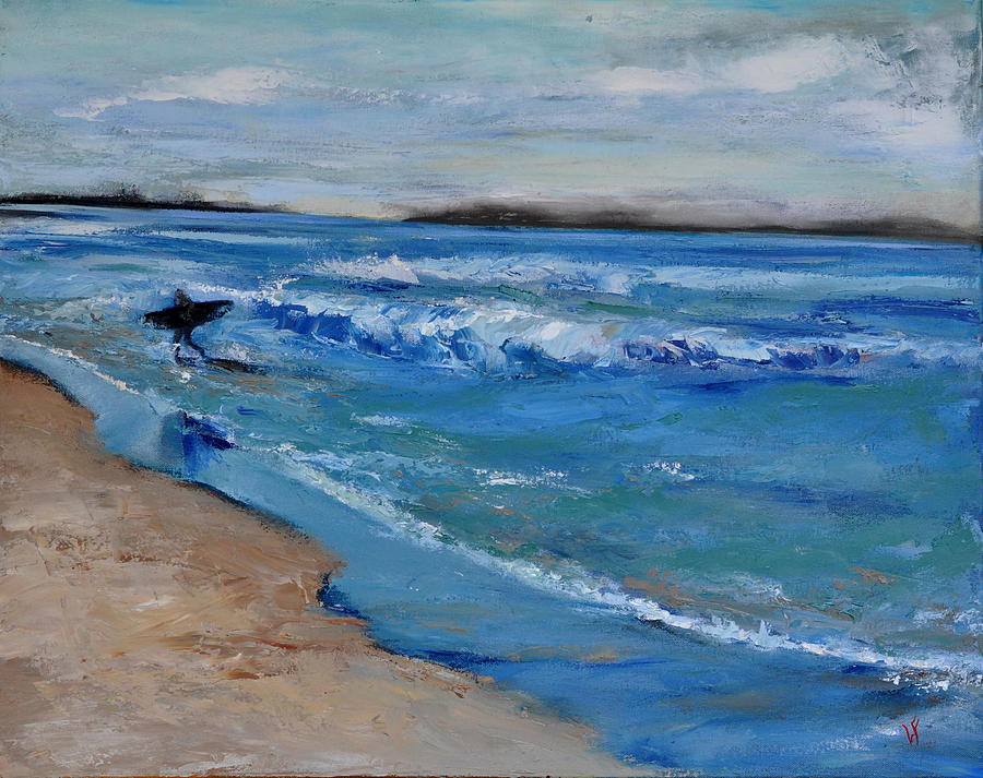 Surfer Painting by Lindsay Frost