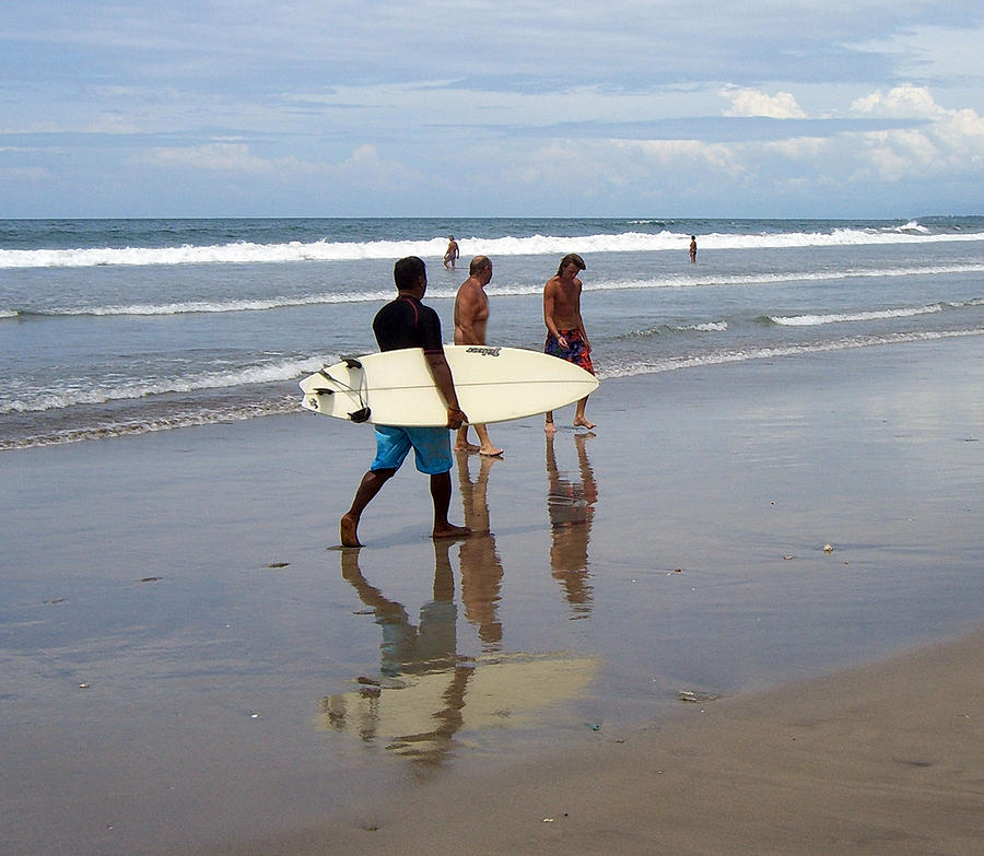 Surfing Photograph - Surfer Reflection by Jack Adams Surfing Photograph - Surfer Reflection by Jack Adams