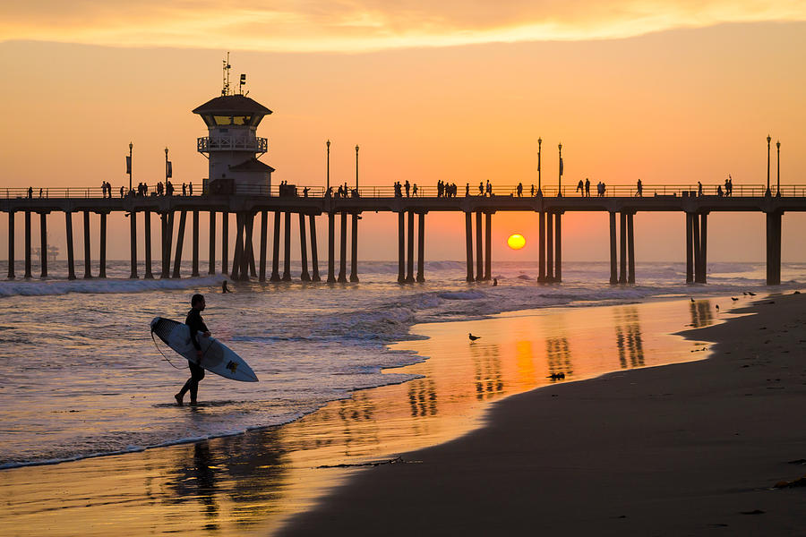 Surfer Sunset Photograph by Joseph Plotz - Fine Art America