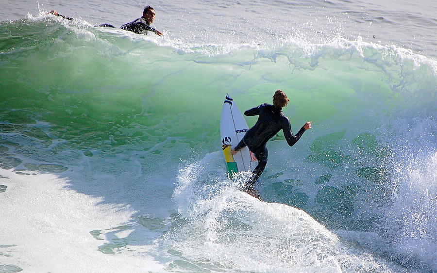 Surfers Crossing Photograph by AJ  Schibig