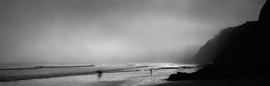 Surfers On The Beach, Point Reyes Photograph by Panoramic Images