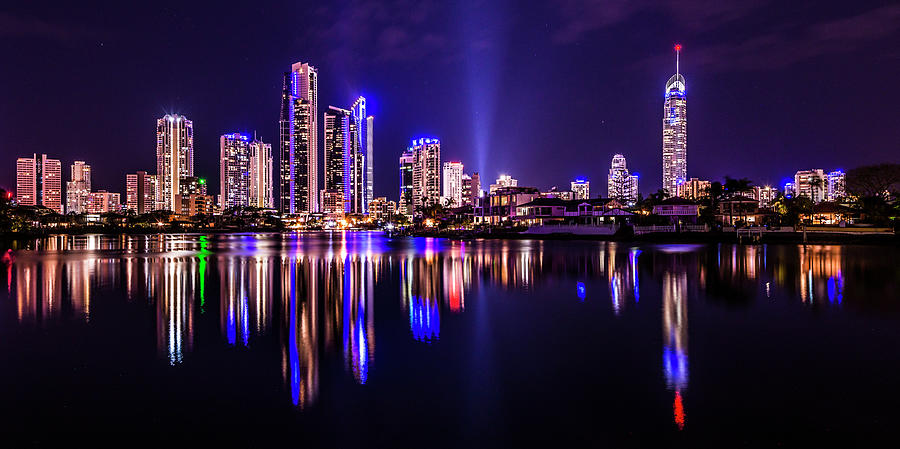 Surfers Paradise At Night Photograph by Photography By Simon Baker