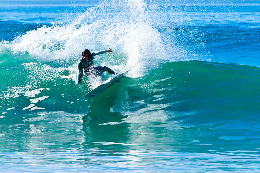 Surfing in Carlsbad 5 Photograph by Ben Graham