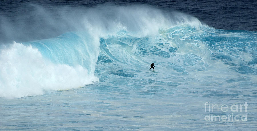 Surfing Jaws Maui Hawaii Photograph by Bob Christopher