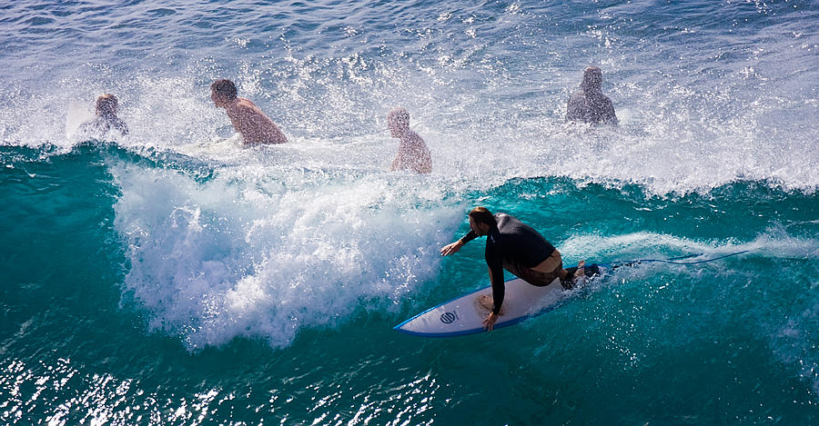 Sports Photograph - Surfing Maui by Adam Romanowicz