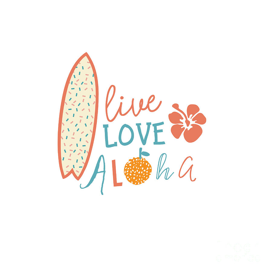 Love Digital Art - Surfing Summer Emblem With Text Quote by Tasiania Love Digital Art - Surfing Summer Emblem With Text Quote by Tasiania
