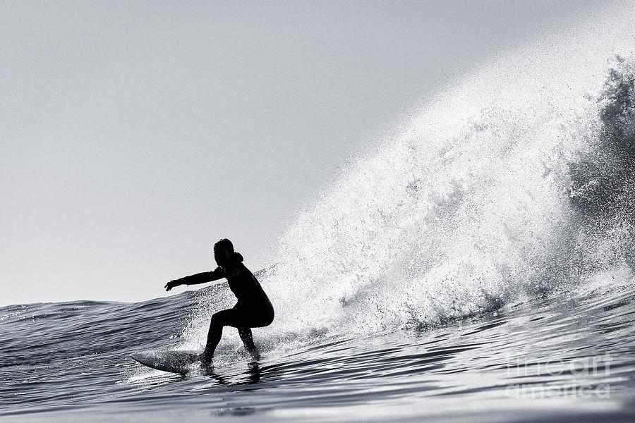 Beach Photograph - Surfing the Avalanche by Paul Topp