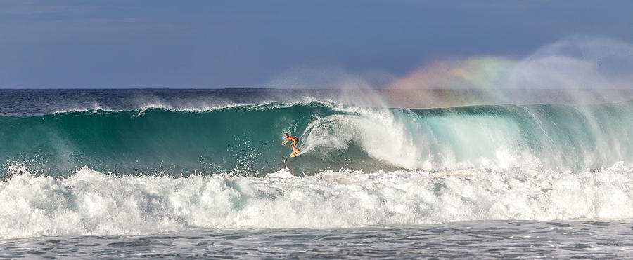 Sports Photograph - Surfing the Rainbow by Pierre Leclerc Photography