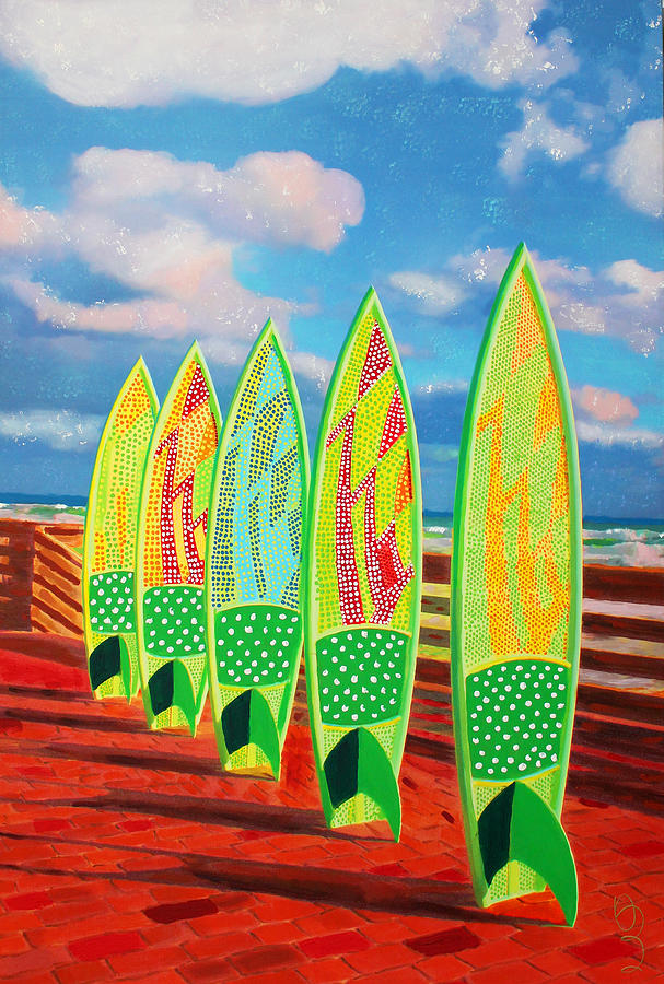 Surfs Up Painting by Deborah Boyd