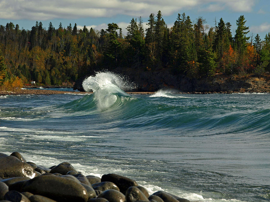 Surfs Up on Lake Superior Photograph by James Peterson