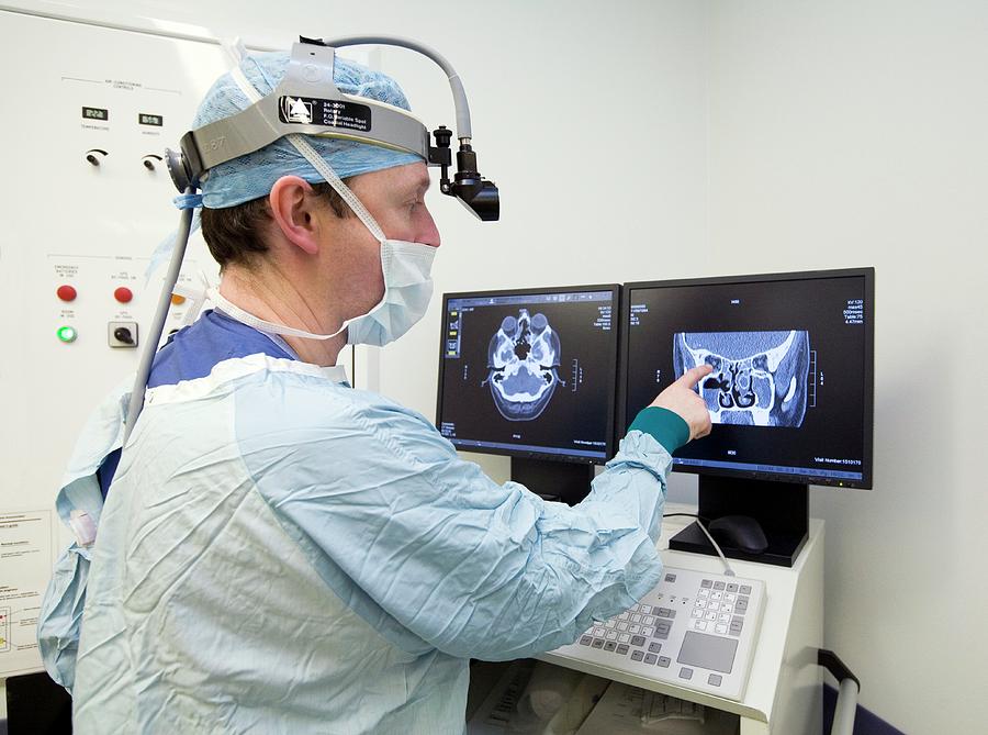 Surgeon Studying Ct Scan Photograph By Mark Thomas Science Photo Library Pixels