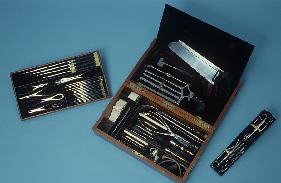 Saw Photograph - Surgery Set by Science Photo Library