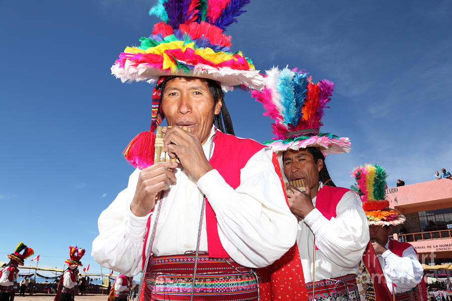 Suri sikuris dancers Peru Photograph by James Brunker