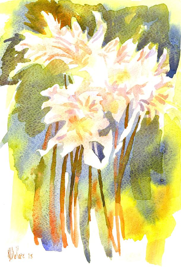 Summer Painting - Surprise Lilies IV A Portrait by Kip DeVore