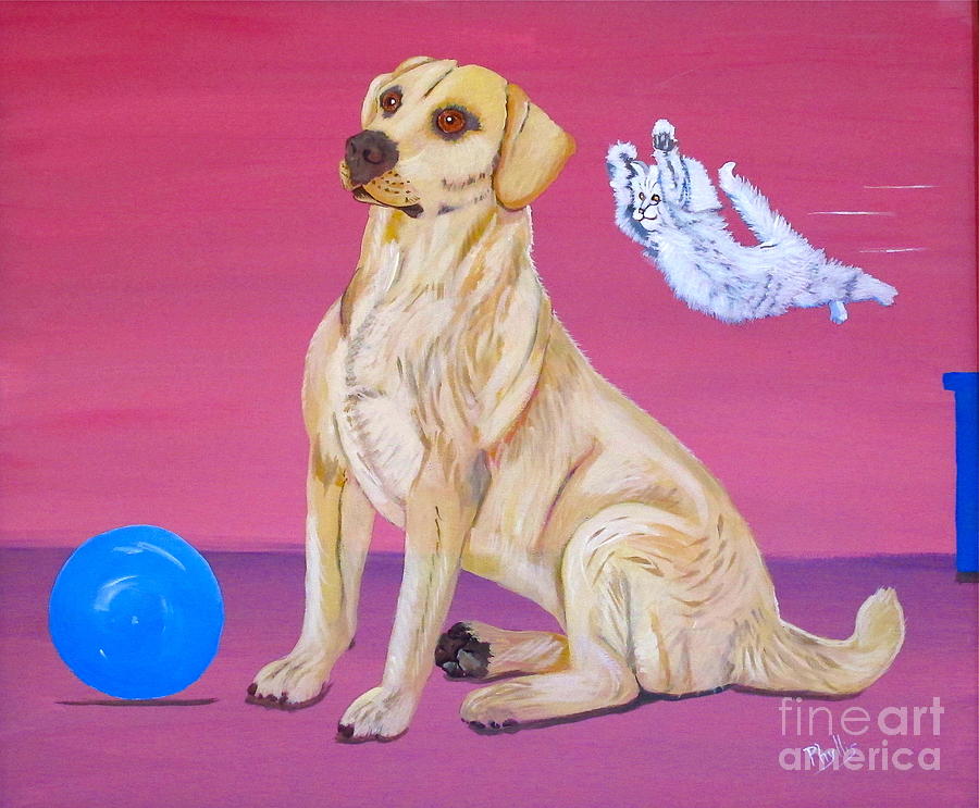 A Playful Surprise Painting by Phyllis Kaltenbach