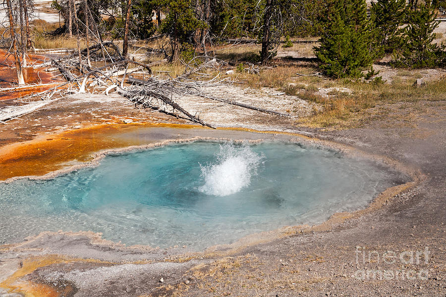 Surprise Pool at Firehole Lake Drive in Yellowstone National Park Photograph by Fred Stearns