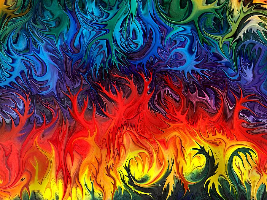 Contemporary Painting - Surreal dance by rafi talby by Rafi Talby Contemporary Painting - Surreal dance by rafi talby by Rafi Talby