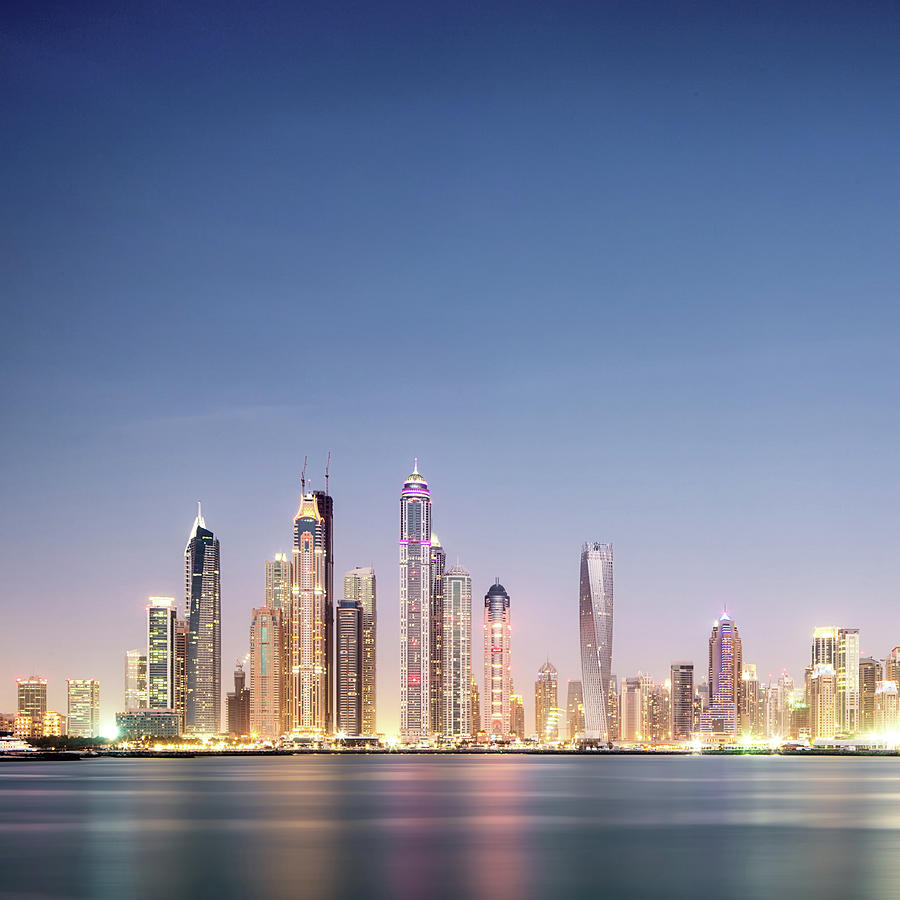 Surreal Dubai Marina Skyline Photograph by Spreephoto.de