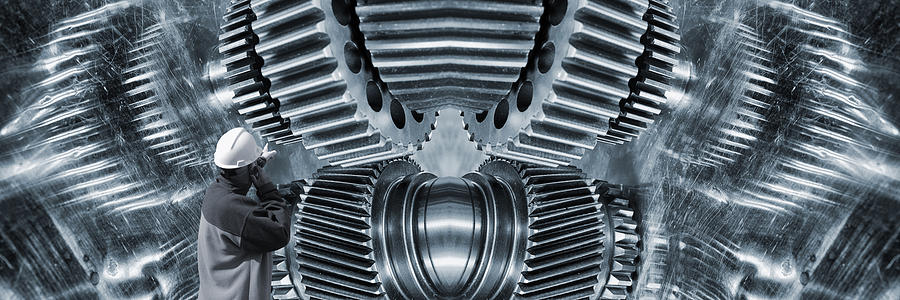 Surreal Engineering And Technology Gears And Cogs Photograph by Christian Lagereek