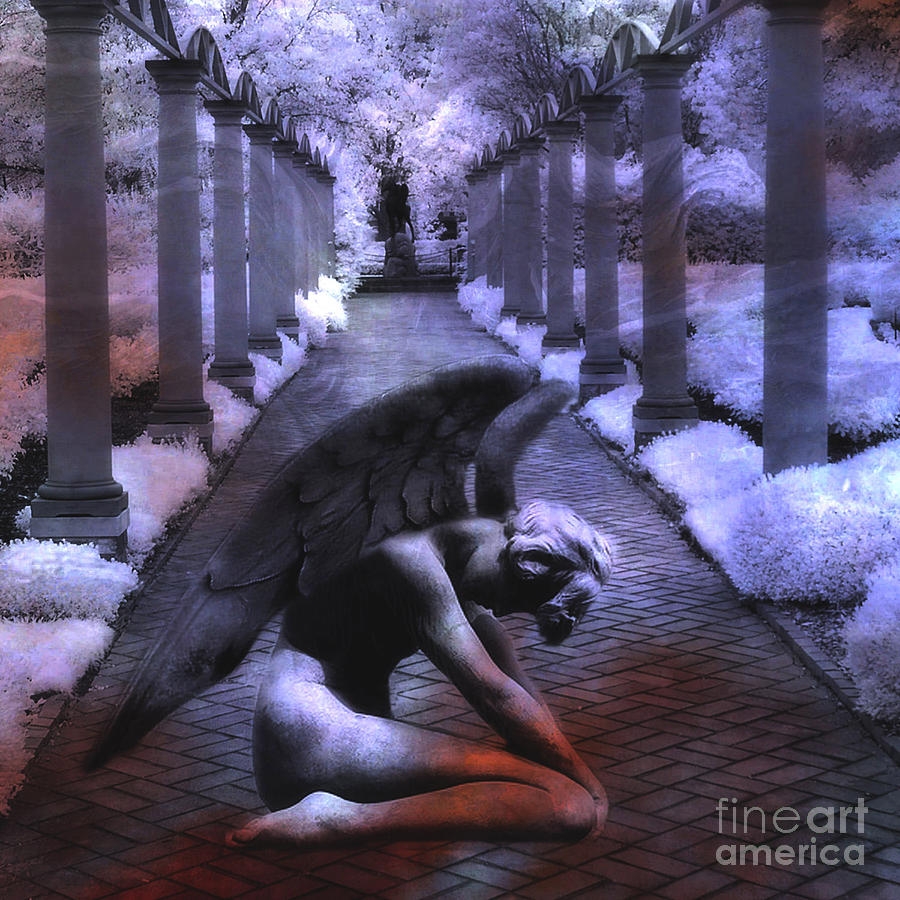 Surreal Infrared Fantasy Angel Art Landscape Photograph by Kathy Fornal