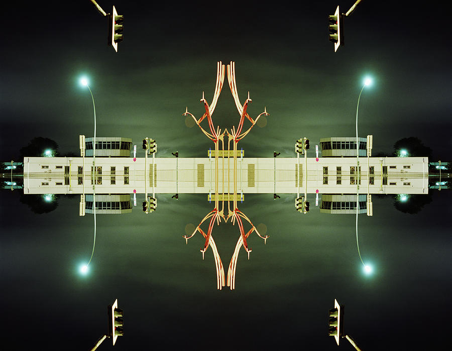 Surreal Kaleidoscope Building With Photograph by Silvia Otte