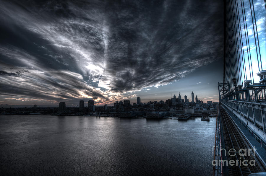 Philadelphia Photograph - Surreal Philadelphia Skyline by Mark Ayzenberg