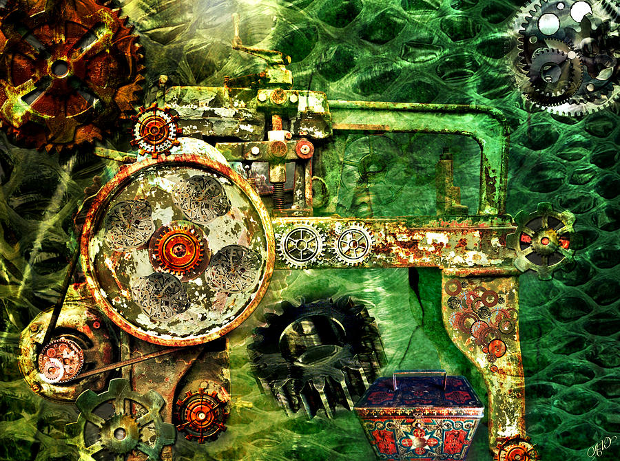 Surreal Steampunk Mixed Media by Ally  White