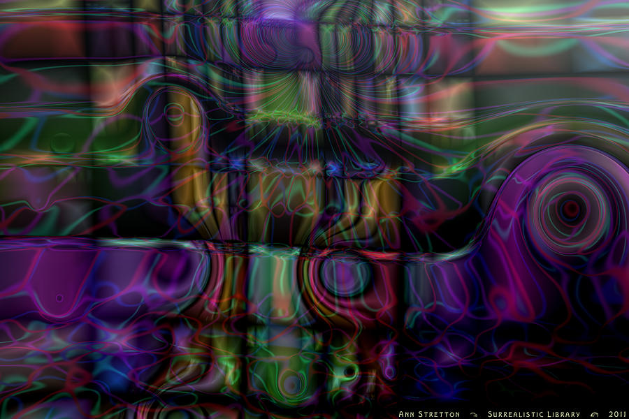 Surrealistic Library Digital Art by Ann Stretton Surrealistic Library Digital Art by Ann Stretton