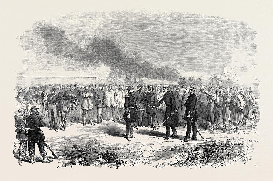 Surrender Of The Russian General At Kinburn Drawing by English School ...