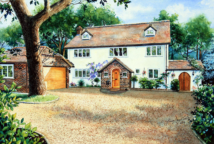 Surrey Home Painting by Hanne Lore Koehler