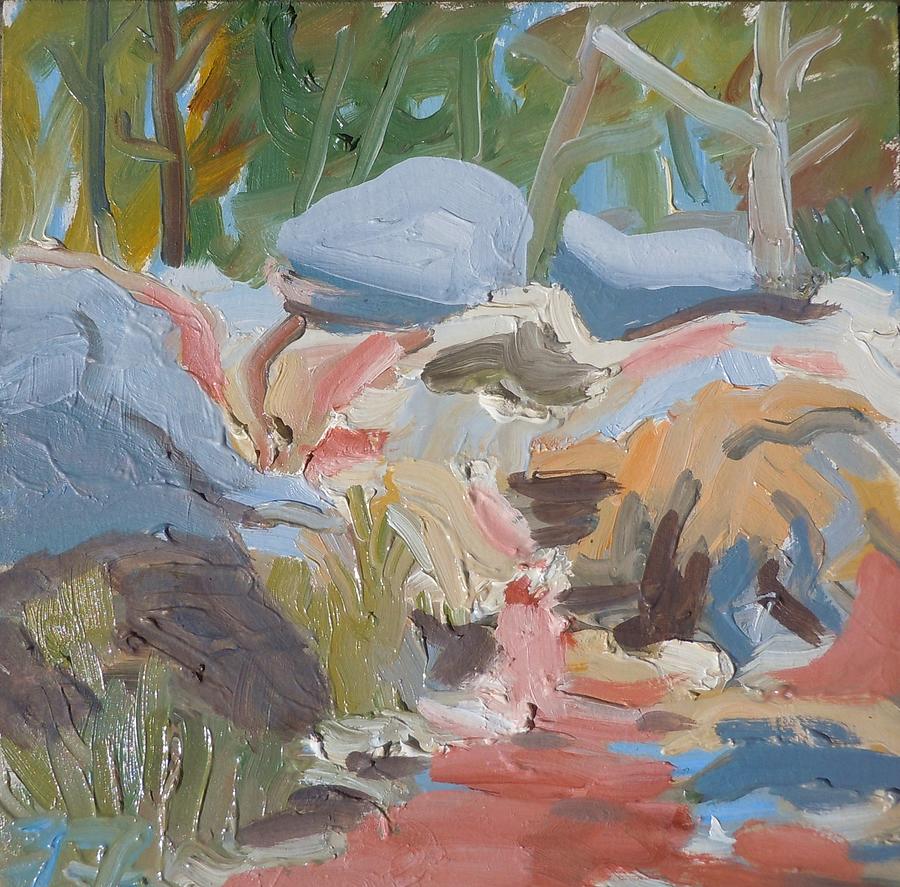 Surry Falls II Painting by Francine Frank