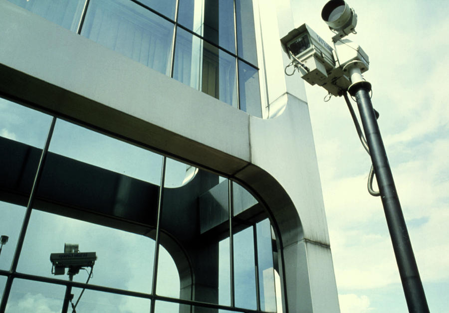 Surveillance Camera Mounted On A Pole Photograph by Jerry Mason/science Photo Library
