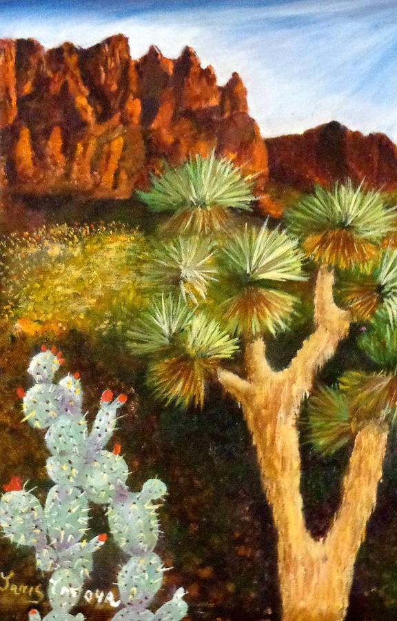 Flower Painting - Survivors of the Desert by Janis  Tafoya