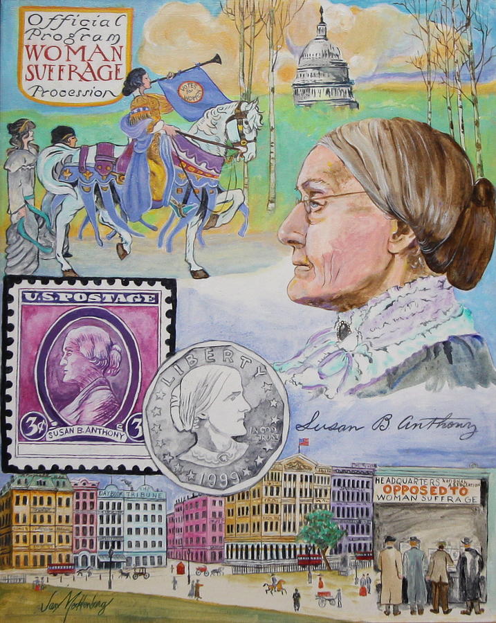 Susan B. Anthony Painting by Jan Mecklenburg - Fine Art America