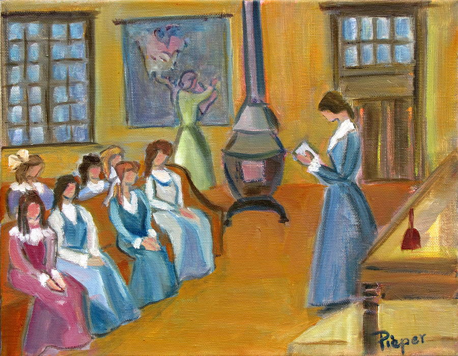 Susan B. Anthony Teaching in Canajoharie Painting by Betty Pieper