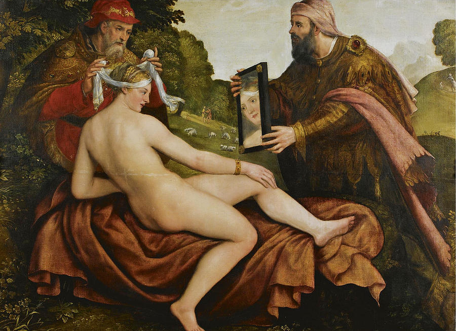 Susanna And The Elders Painting - Susanna and the Elders by Follower of Lambert Sustris
