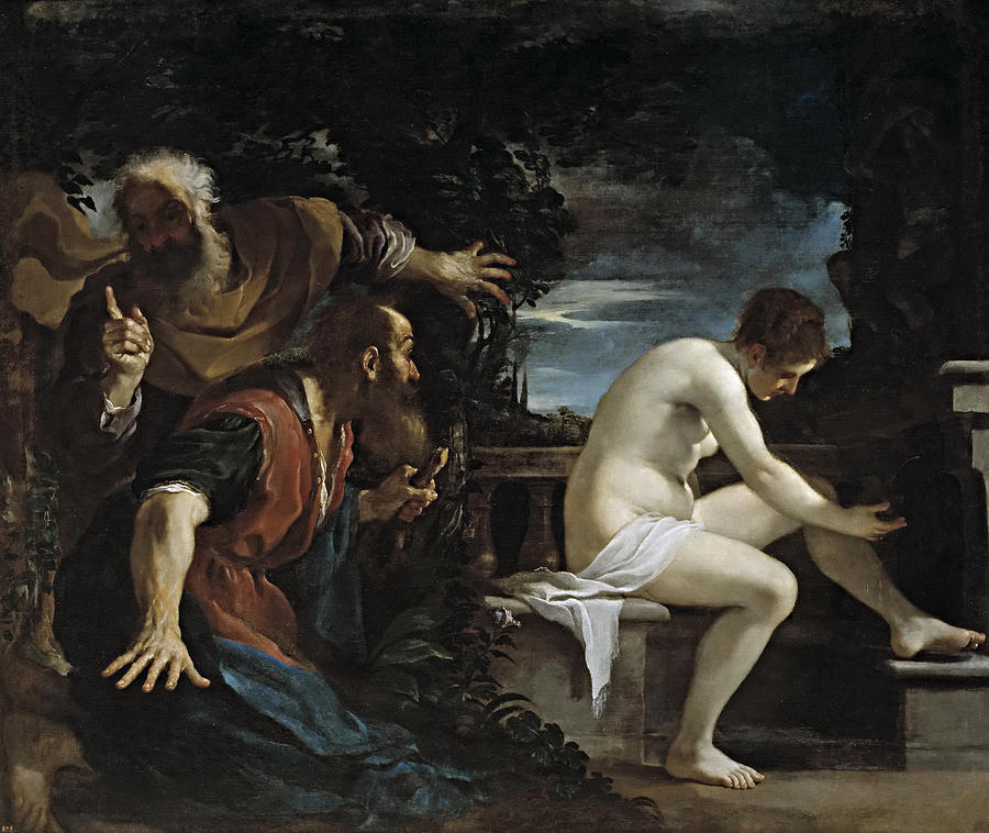 Susanna and the Elders Painting by Guercino