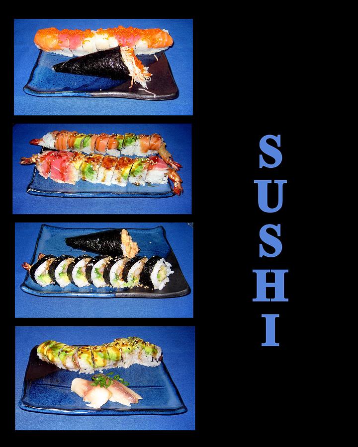 Collage Photograph - Sushi by AJ  Schibig
