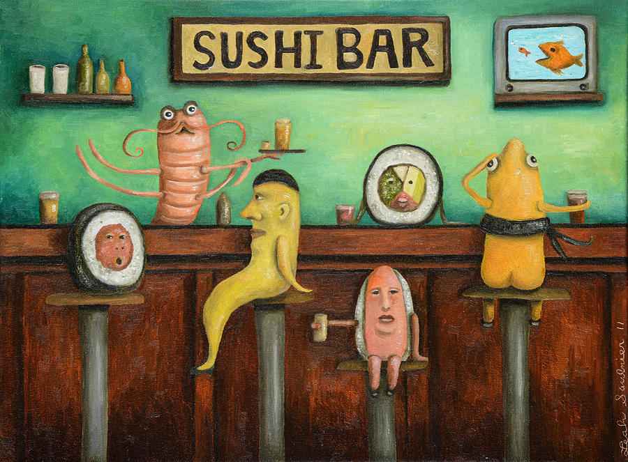 Sushi Bar updated image Painting by Leah Saulnier The Painting Maniac