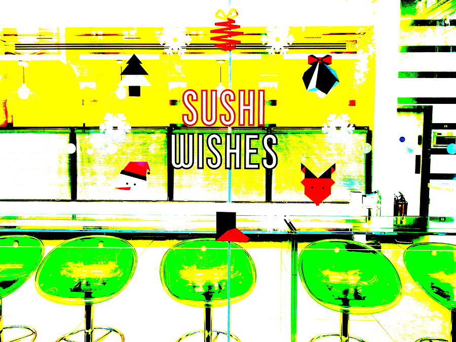 Sushi Christmas Wishes in London Photograph by Funkpix Photo Hunter