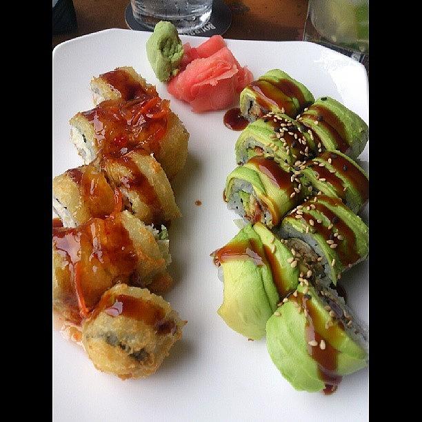 Sushi Photograph - #sushi #dragonroll #crab by Rachel Maynard