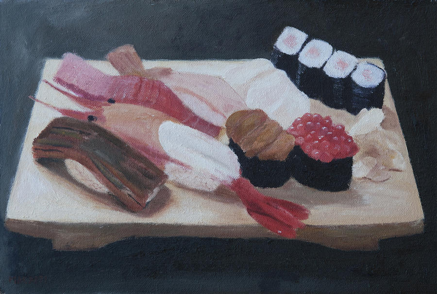 Sushi Painting by Masami Iida