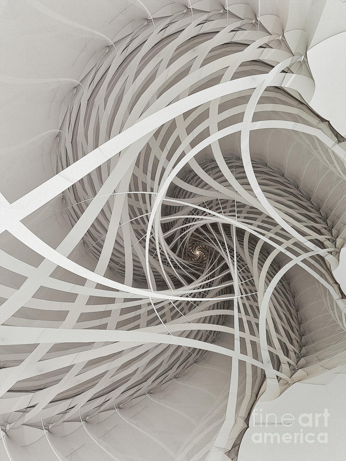 Abstract Digital Art - Suspension Bridge-Fractal Art by Karin Kuhlmann