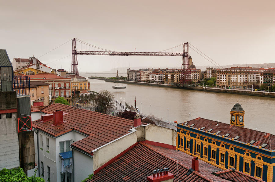 Suspension Bridge In Portugalete Photograph by By Juan Ignacio Llana