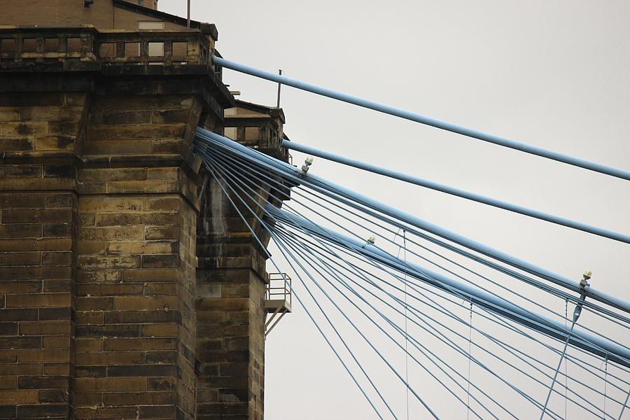 Cincinnati Photograph - Suspension Bridge by MK Rhea
