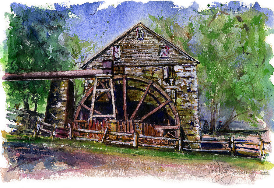 Susquehanna Mill Painting by John D Benson