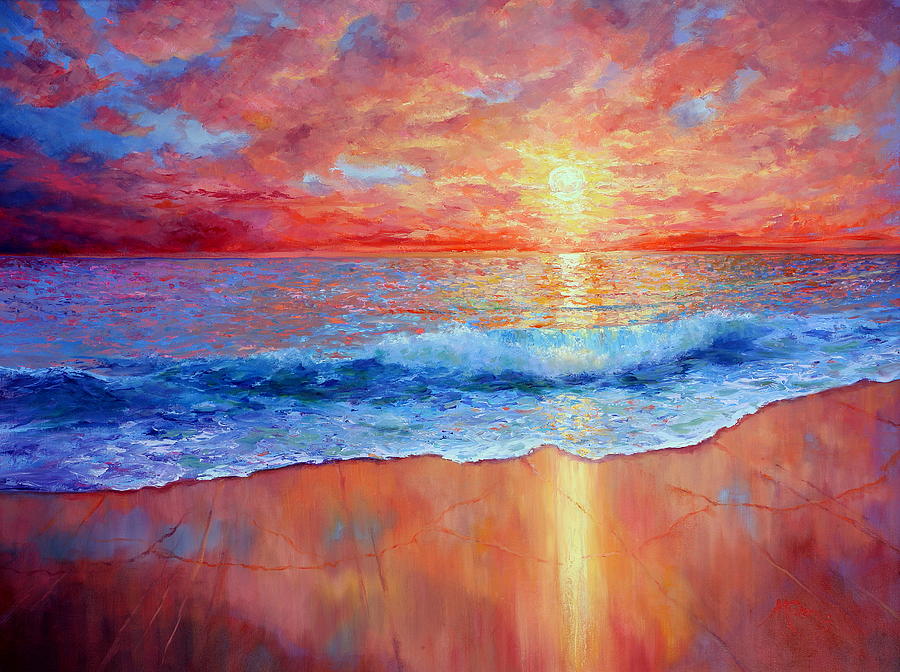Sunset Painting - Susurrus at Sunset by Marie Green
