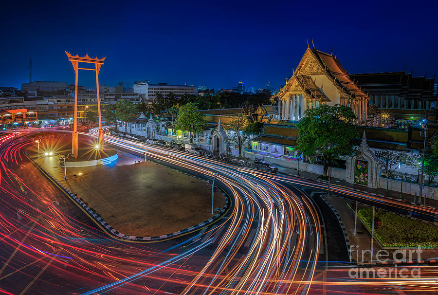 Suthat Temple and the Giant Swing Photograph by Anek Suwannaphoom