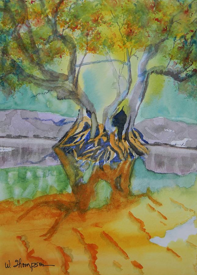 Suwannee River Ogeechee Tupelo  Painting by Warren Thompson