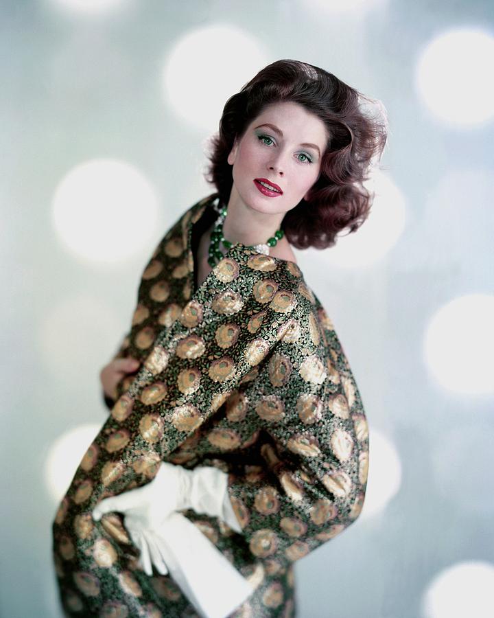 Suzy Parker In A Original Coat Photograph by Karen Radkai